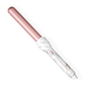 Foxybae WHITE MARBLE ROSE GOLD CURLING WAND 1.25 inch